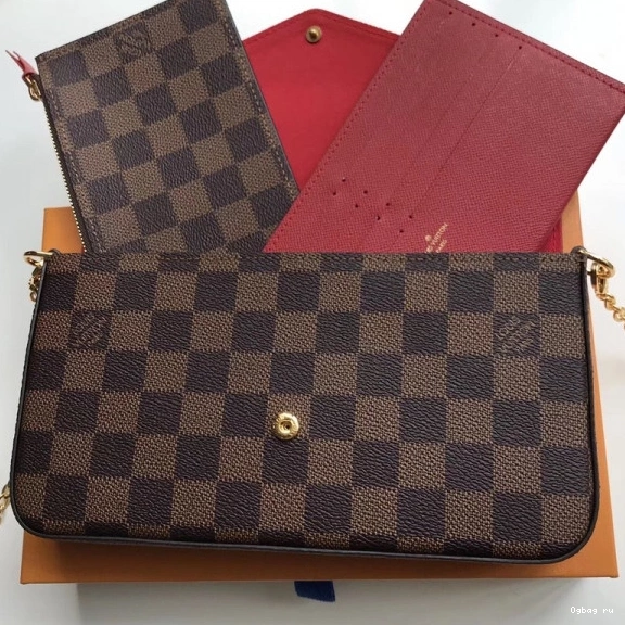 Louis Vuitton Bag N63032 Damier Felicie Pochette 0822